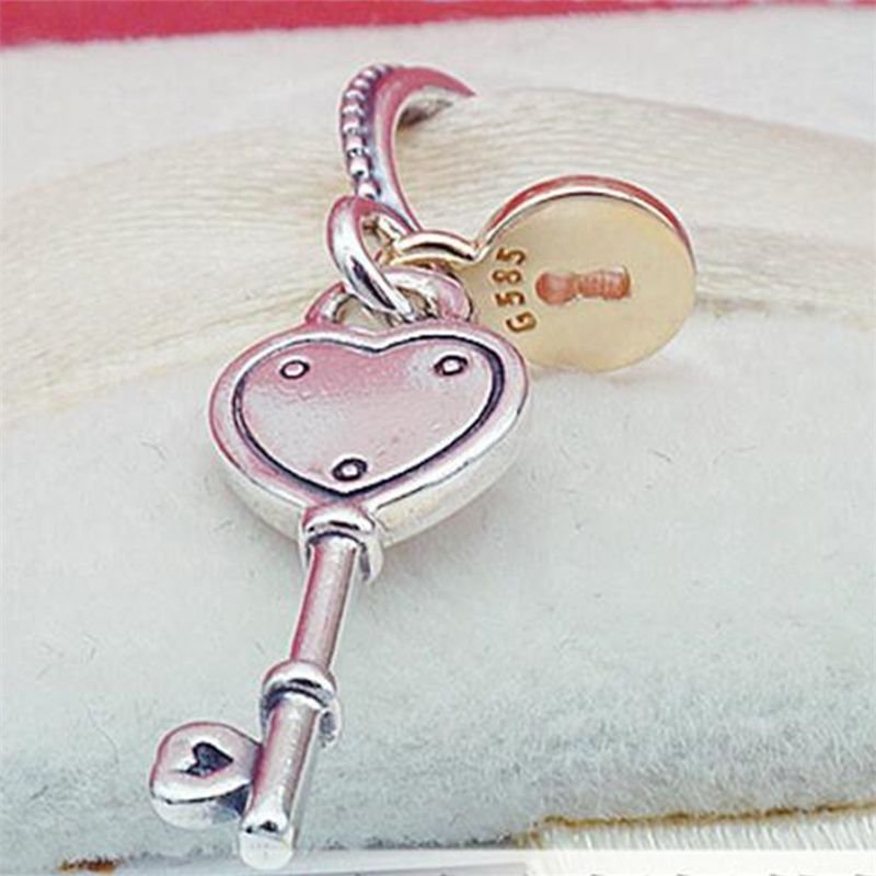 Sterling Silver 18mm Engraveable Flat Heart Dangle Charm Bead For Bead Charm Bracelet 