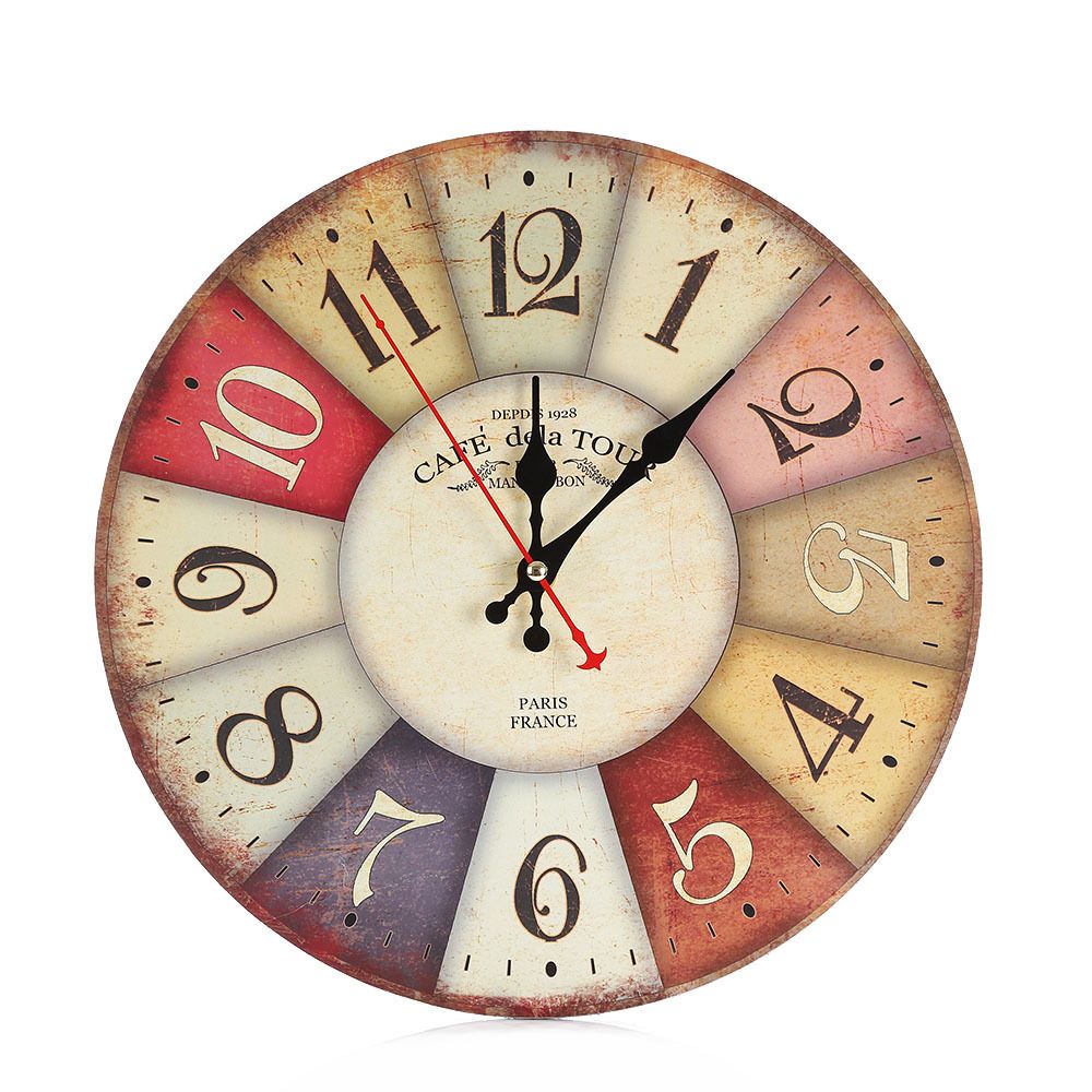 Beautiful Colorful Wall Clock Living Room Bar Cafe Personality Loft Industrial Wind Large Decorative Nostalgic Retro Watch 60049 - Colorful Wall Clocks Beautiful Colorful Wall Clock Living Room Bar Cafe Personality Loft Industrial Wind Large Decorative Nostalgic Retro Watch 60049 - Colorful Wall Clocks