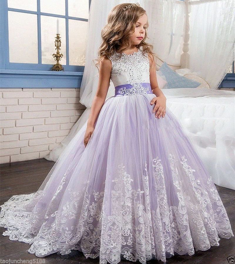 Compra Vestido De Primera Comunión Para Niña Encantadora Manga Corta Arco  Grande Una Línea Vestido De Niña De Flores De Satén Vestidos Largos Para  Niños Vestidos A Medida Barato | Entrega Rápida