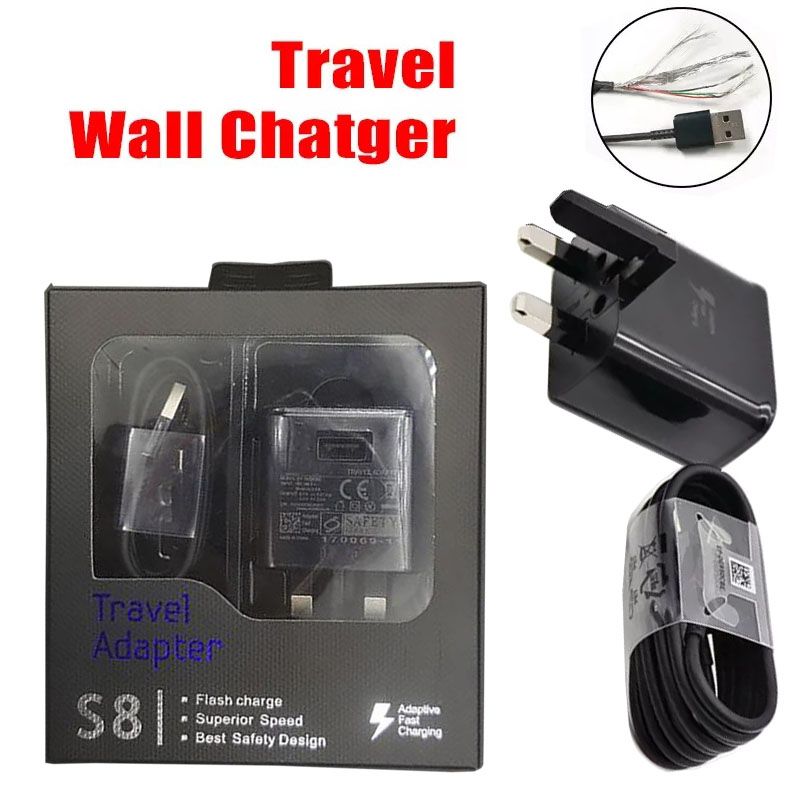 Top Quality Uk Plug S8 Fast Usb Wall Charger For Samsung Galaxy S7 Edge S 9 Travel Phone Chargers Retail Package Samsung Fast Charger Fast Charger Top Quality Uk Plug S8 Fast Usb Wall Charger For Samsung Galaxy S7 Edge S 9 Travel Phone Chargers Retail Package Samsung Fast Charger Fast Charger