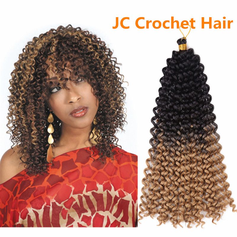 Jerry Curl Weave Ombre Synthetic Braiding Hair Bulk 14inch