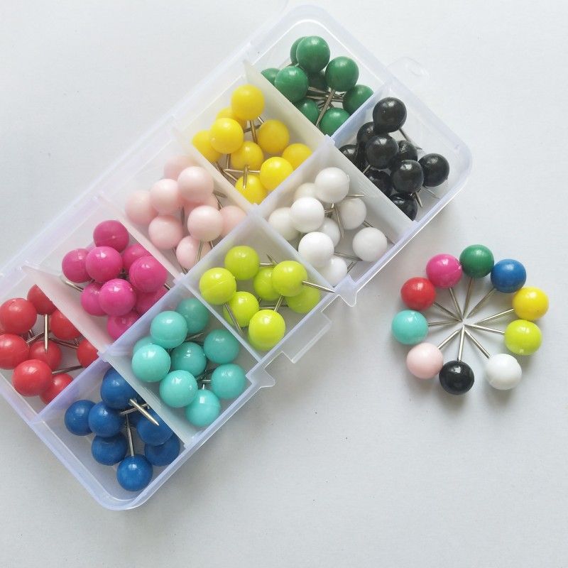 2019 9.0 Mm Big Head Push Pins Map Tacks Thumb Tacks, Each From