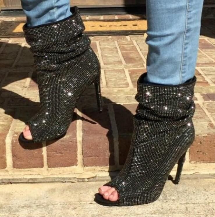 diamond heel boots