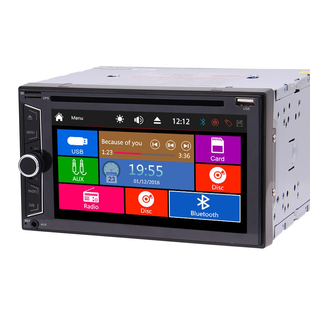Radio Double 2 Din Autoradio Car Dvd Player Car Pc Headunit Automagnitol Double Din 1080P Video Play Bluetooth FM/AM Subwoofer USB AUX Video Dvd Player ...