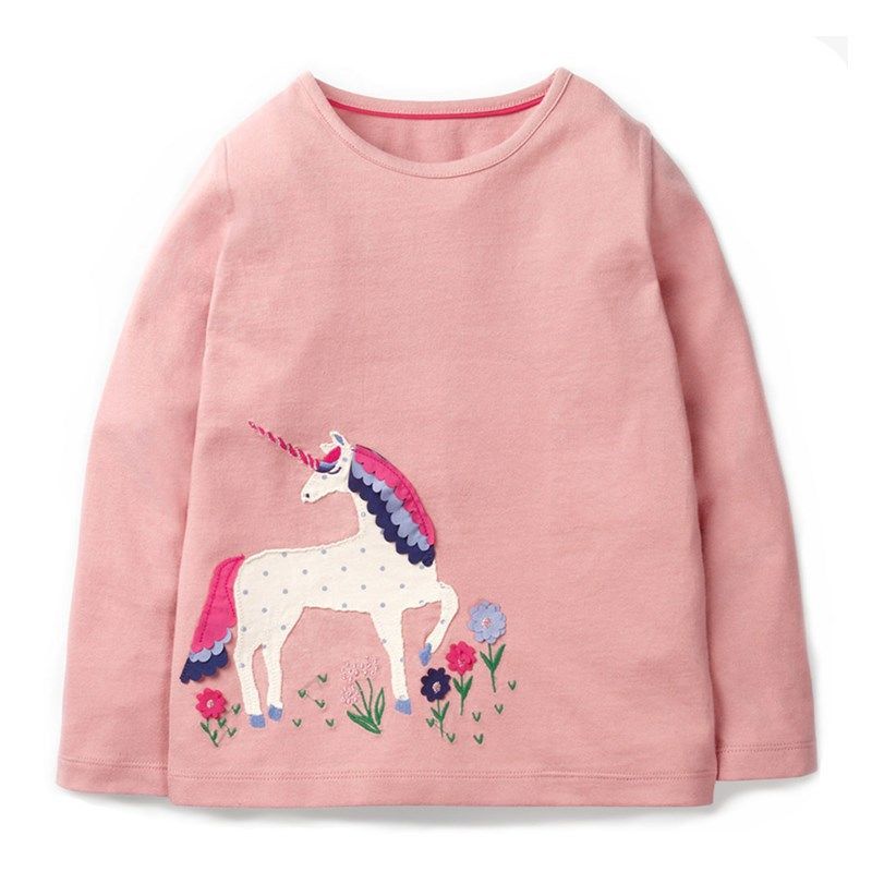 2019 New Fashion Unicorn Baby Girls T Shirts Cotton Long Sleeve Girls ...