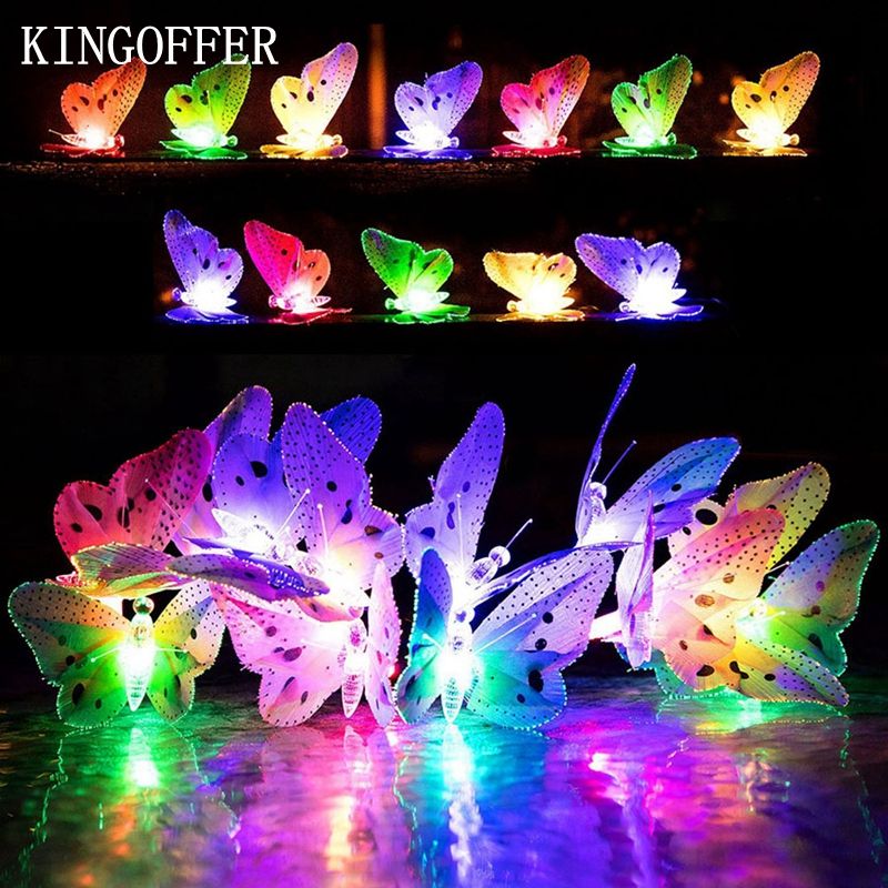 12 Leds Erfly Solar String Lights Multi Colors Power Led 12 Leds Erfly Solar String Lights Multi Colors Power Led Lamp Outdoor Decorative Lighting For Garden Party Battery Powered
