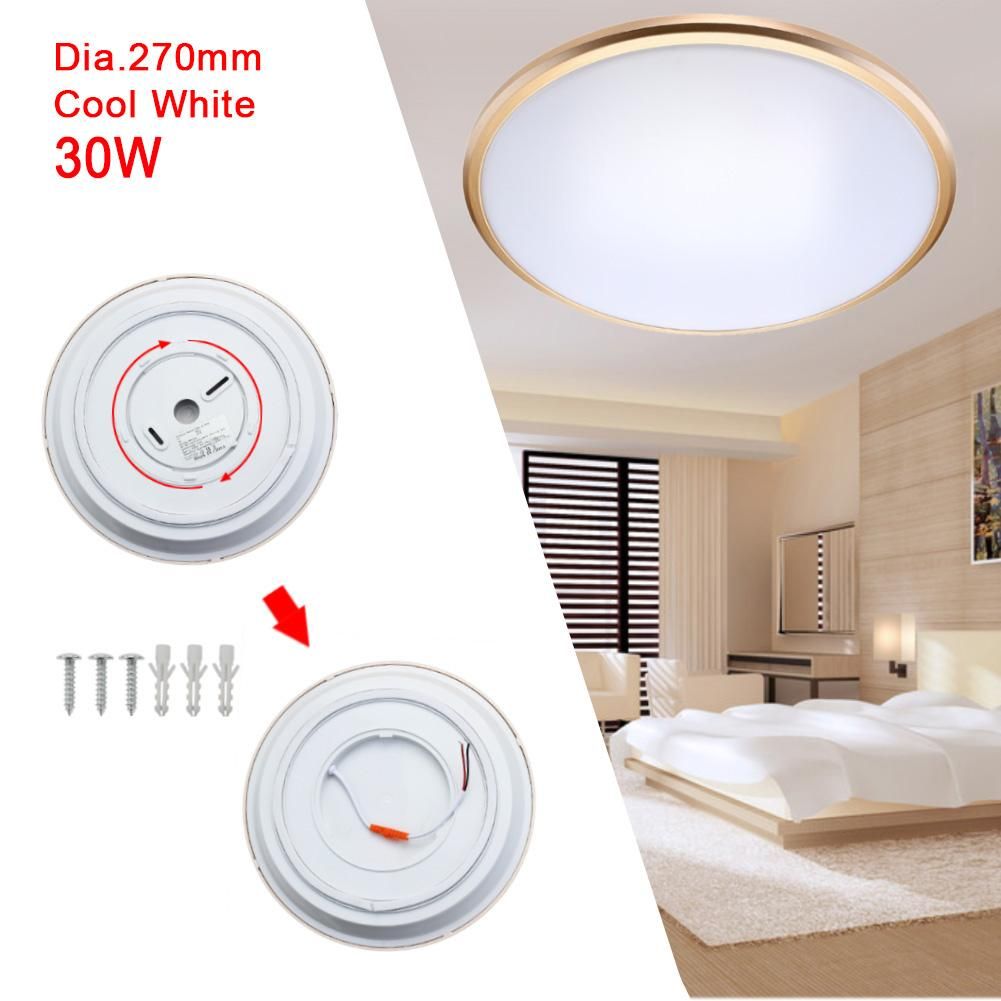 Modern Led Ceiling Lights Dia 270mm Aluminum Acrylic High Modern Led Ceiling Lights Dia 270mm Aluminum Acrylic High Brightness Cool White 30w Lamp For Living Room Bedroom Gold A609 From China Dhgate