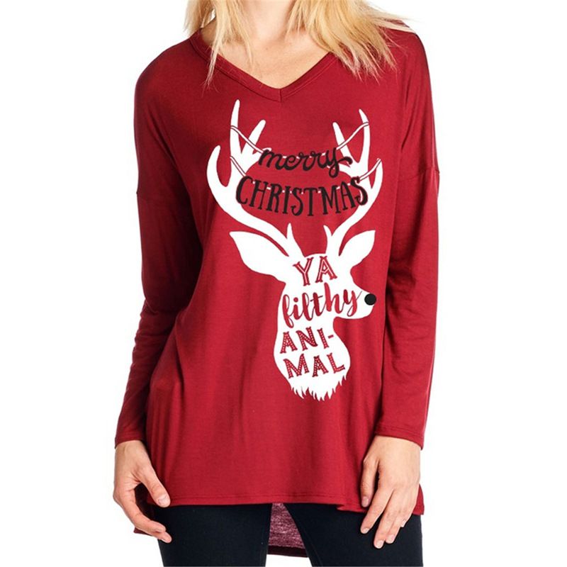 hotapei women christmas reindeer sequin long sleeve crew neck t hotapei women christmas reindeer sequin long sleeve crew neck t shirt tops t shirt designing personalised t shirt from fyw0529 15 95 dhgate com