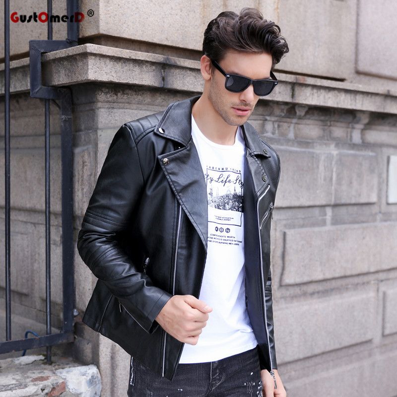 2019 2018 Autumn Winter Casual Zipper Pu Leather Jacket Motorcycle 2019 2018 Autumn Winter Casual Zipper Pu Leather Jacket Motorcycle Men Slim Fit Mens Jackets And Coats From Lin Zhang 55 71 Dhgate