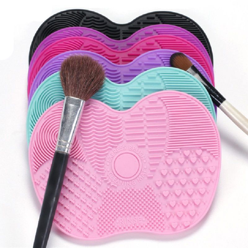 2020 Makeup Brush Cleaning Mat Cosmetic Brush Cleaning Mat Portable