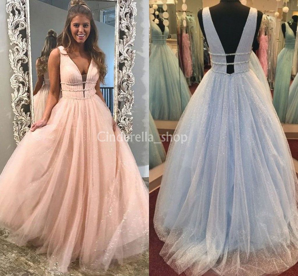 blush pink prom dresses 2019