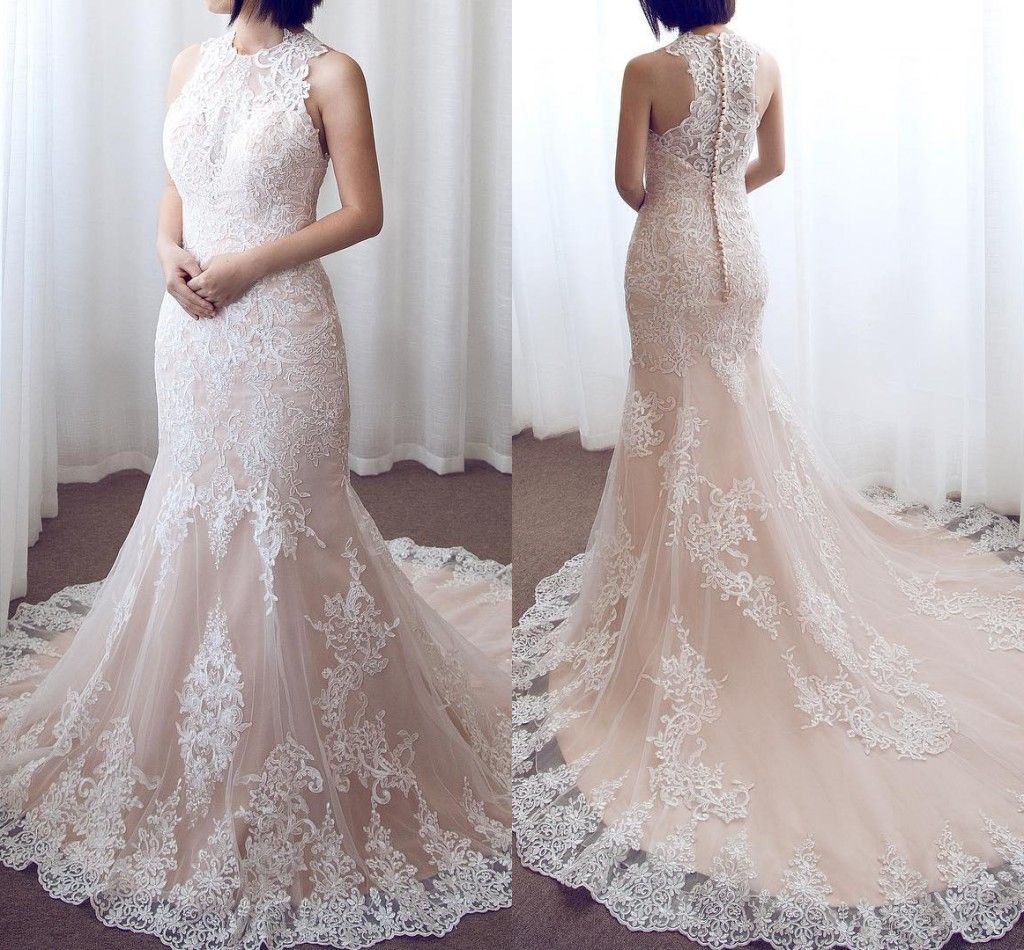 light pink mermaid gown