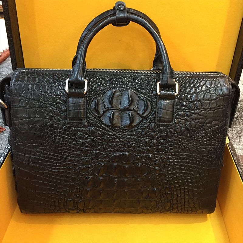 Genuino Maletín Bolso Piel De Hombre De De Compre Negocios Cocodrilo 0qHOtxwO6