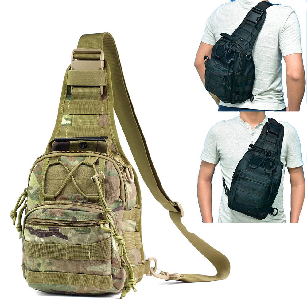 2019 Tactical Sling Shoulder Backpack 1000D Nylon Waterproof 11L Large Capacity Molle Side