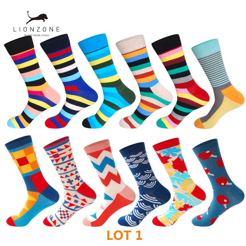 6 Pairs Women Comfort Socks Lot Long Lady Argyle Fashion Crew Stylish Pack