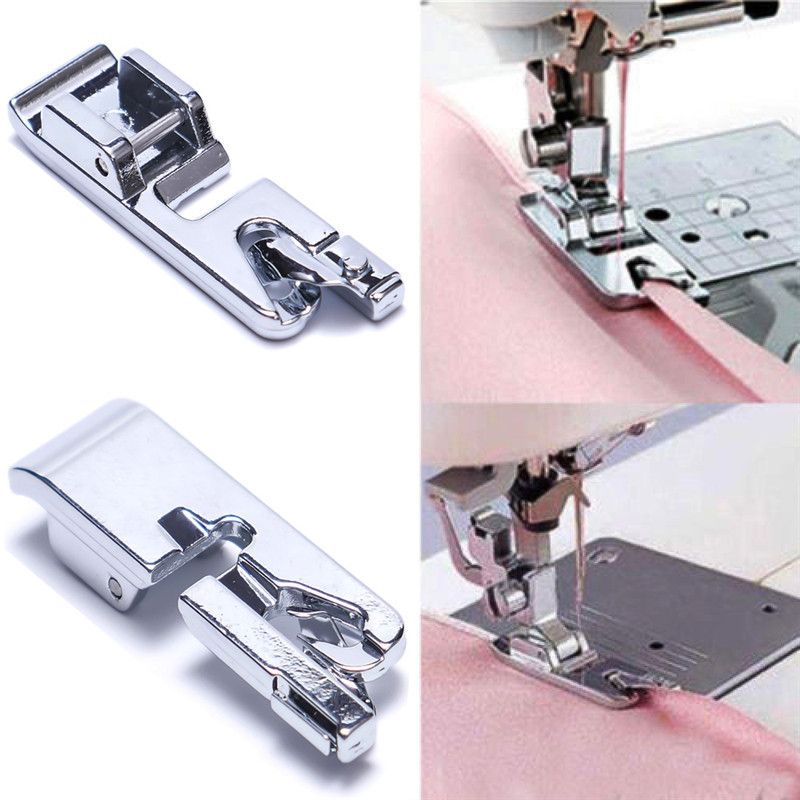 CIASSTHREE 40X Rolled Hem Foot For Brother Janome Singer Silver Custom Rolled Hem Foot For Brother Sewing Machine CIASSTHREE 40X Rolled Hem Foot For Brother Janome Singer Silver Custom Rolled Hem Foot For Brother Sewing Machine