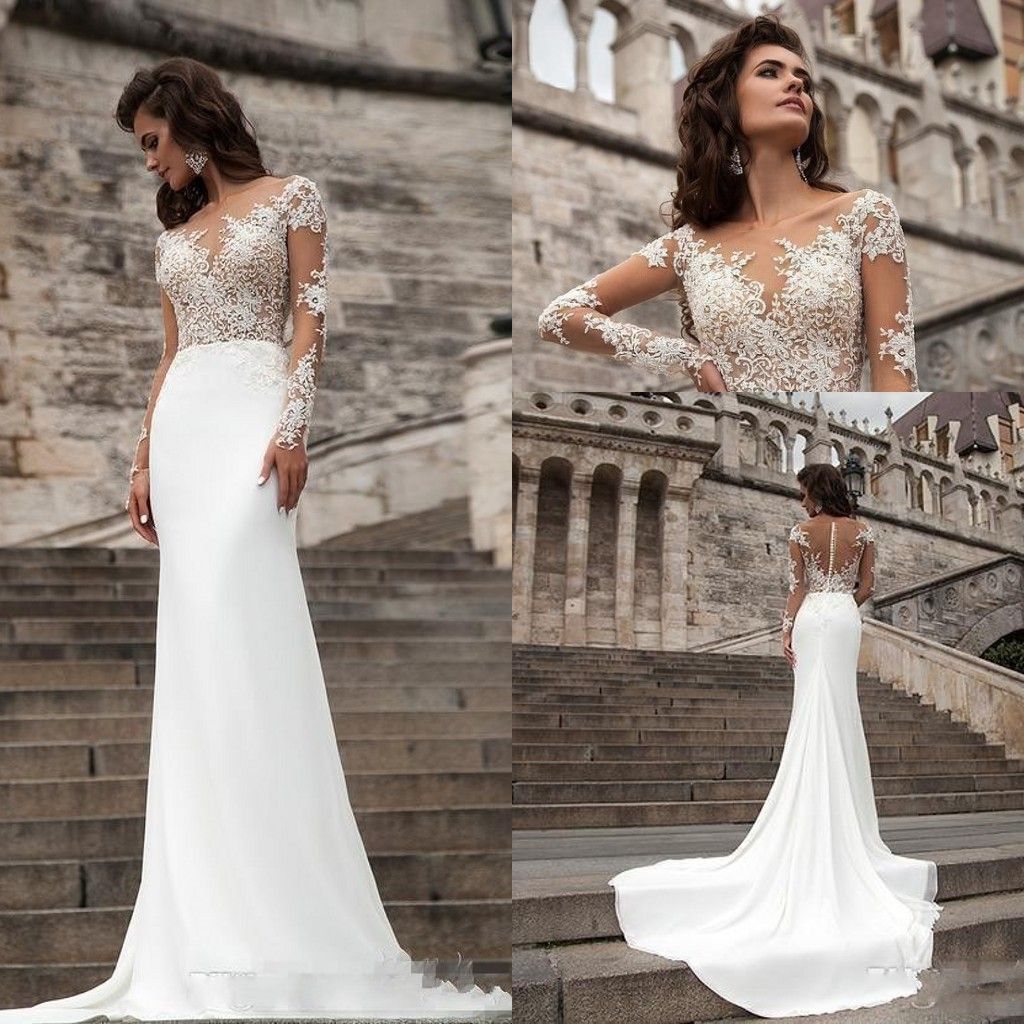 Milla Nova Wedding Dresses 2018 New Cheap Chiffon Mermaid Long