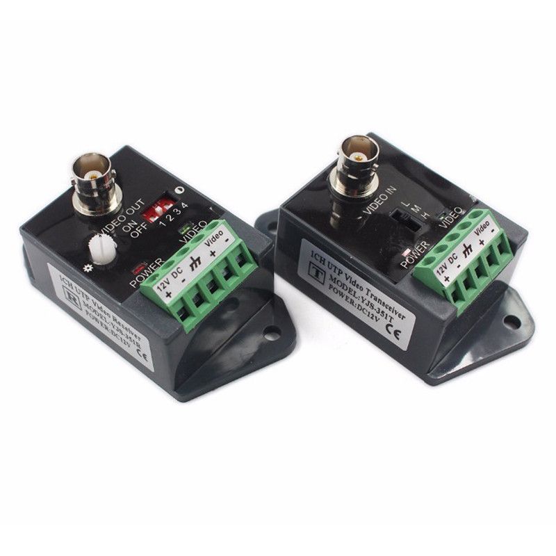 2021 1 Channel Video Balun Transmitter Receiver Active Power Video