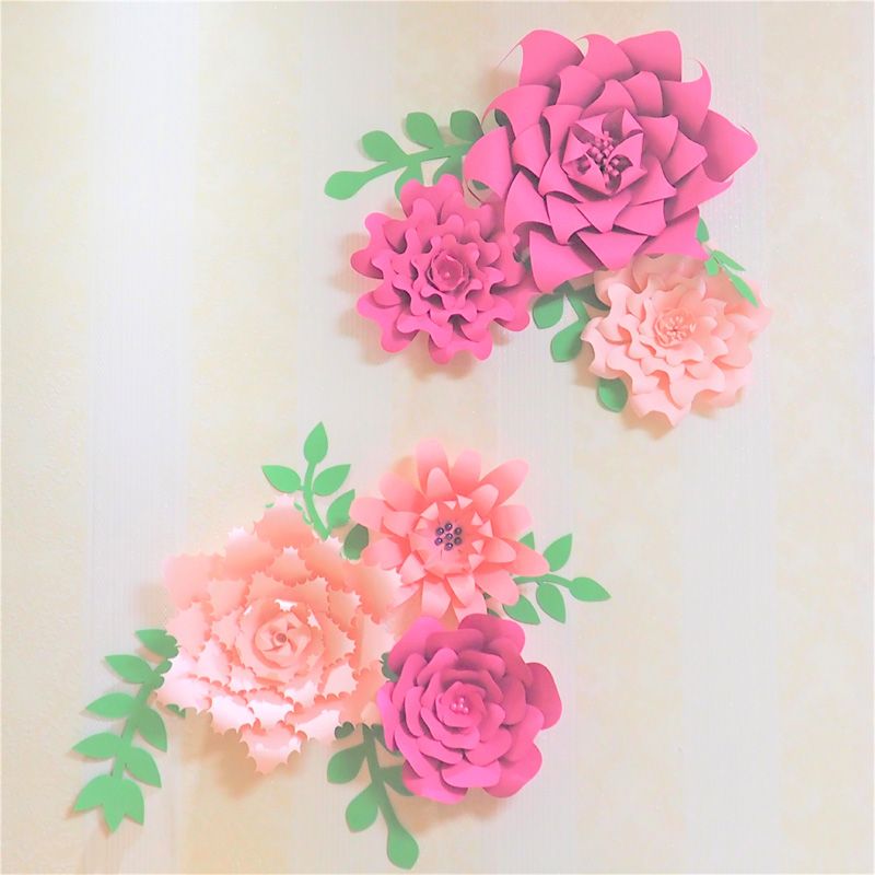 2019 2018 giant paper flowers backdrop leaves wedding event baby paper flower leaves