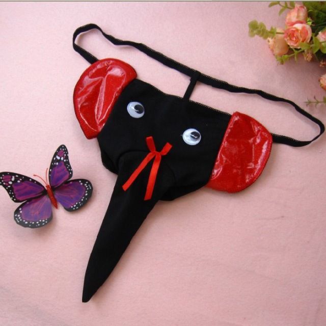 2021 Men'S Taste Underwear Elephant Thong Cartoon Sexy T Pants Men