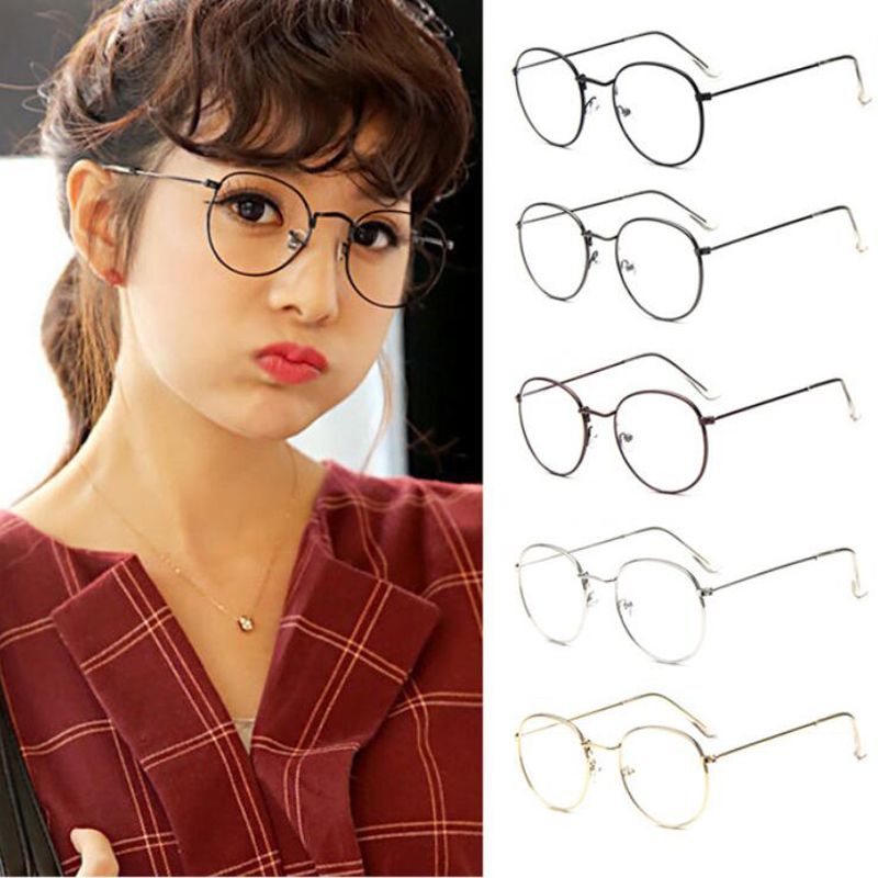 Vintage Men Women Thin Metal Spectacle Frame Eyewear Frames Eyeglass Vintage Men Women Thin Metal Spectacle Frame Eyewear Frames Eyeglass Glasses Round Spectacles Clear Lens Optical How To Choose