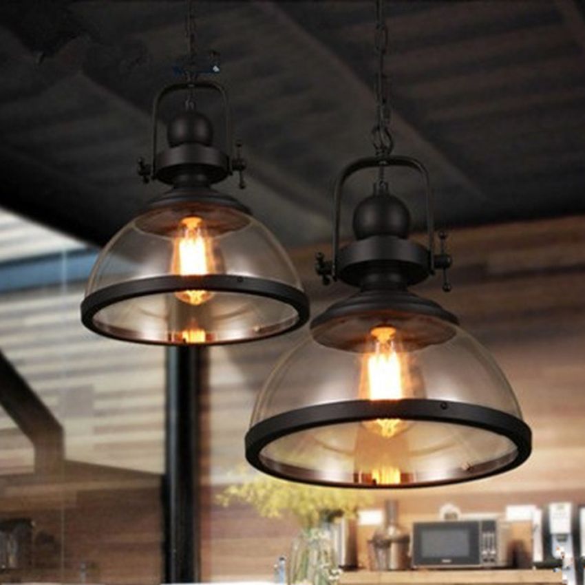 Vintage Glass Pendant Lights Loft Iron Antique Hanging Vintage Glass Pendant Lights Loft Iron Antique Hanging Lamp For Restaurant Dining Room Bar Cafe Deco Lighting Fixture Modern