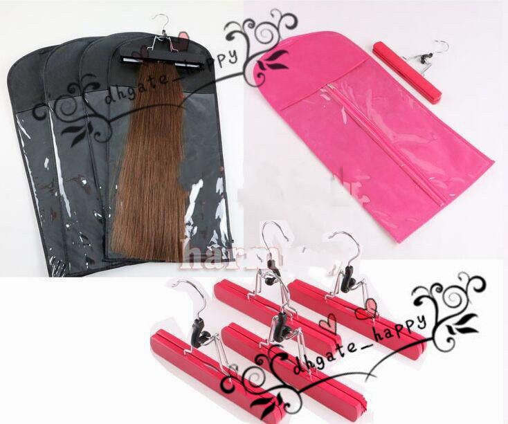 2020 Hair Extensions Packing Bag Dustproof With Hanger For Clip Hair