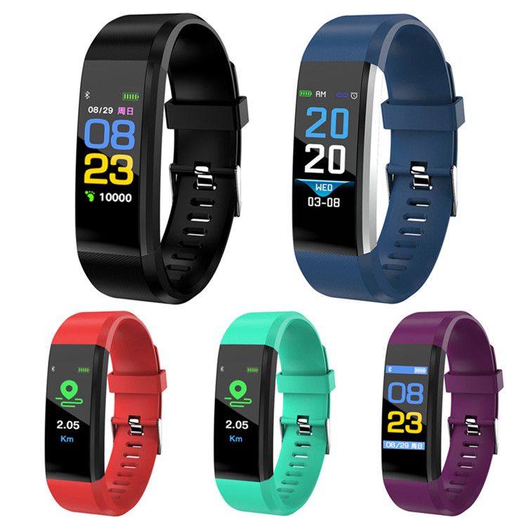Color Display Screen ID115 Plus Smart Wristband Heart Rate Monitor