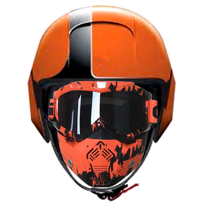Acheter Moto Casque Ouvert Lunettes De Visage Masque Street Urban