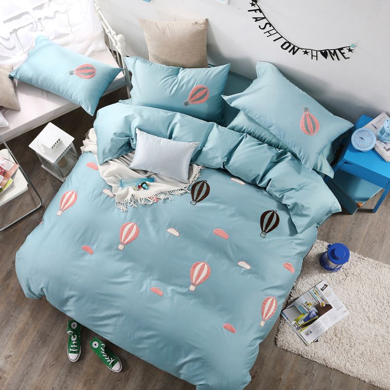 Svetanya Hot Air Balloon Applique Embroidery Bedding Sets Egyptian Svetanya Hot Air Balloon Applique Embroidery Bedding Sets Egyptian Cotton Duvet Cover Set Queen King Size Bedlinen White From