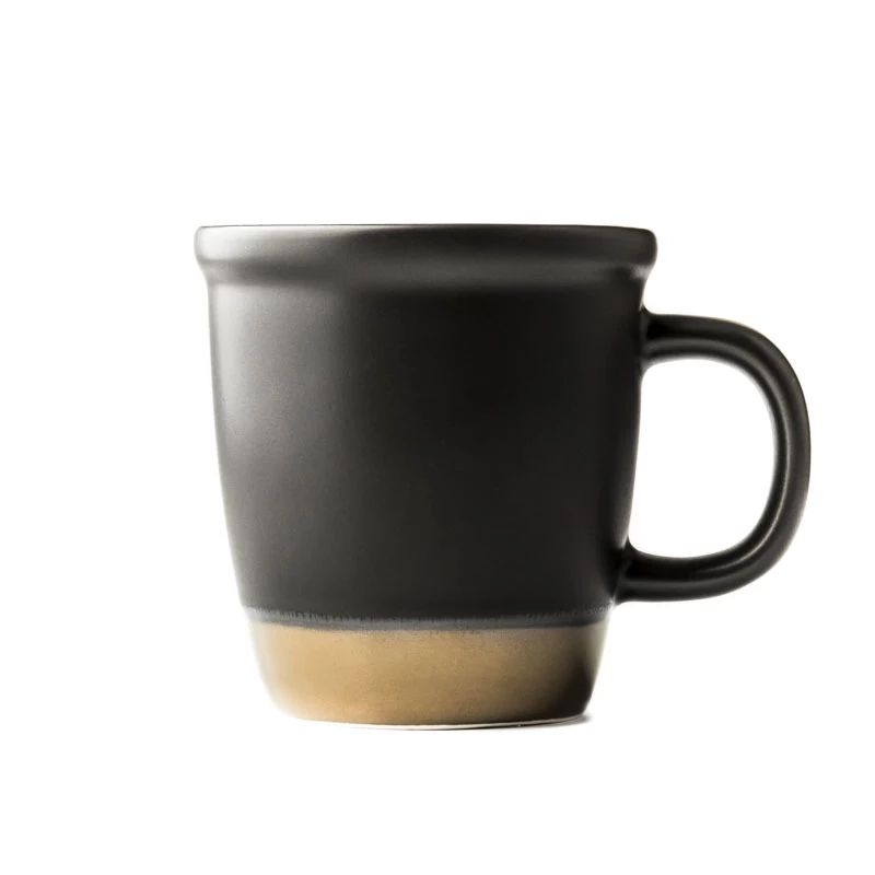nordic simple ceramic men black bulk coffee mug with a retro gold