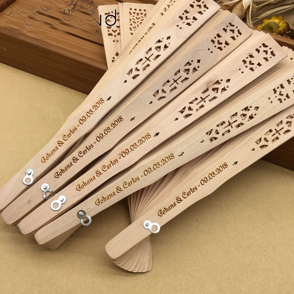 Personalized Hand Fans Wedding Favors Anniversary Souvenir Birthday