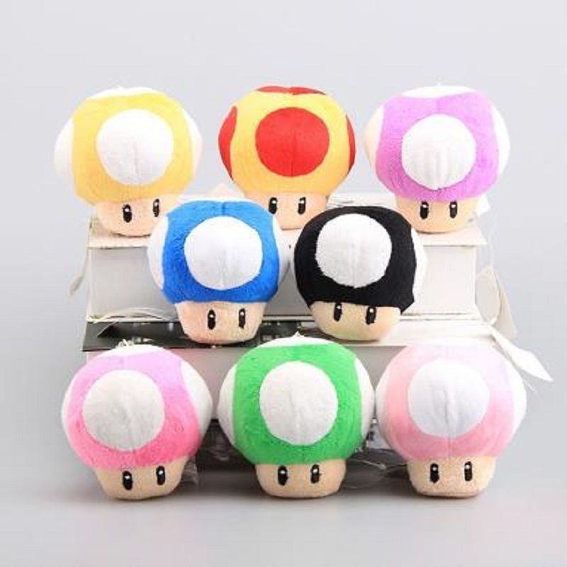 2019 7 Cm Super Mario Mushroom Plush Doll Figure Toy Kids Gifts