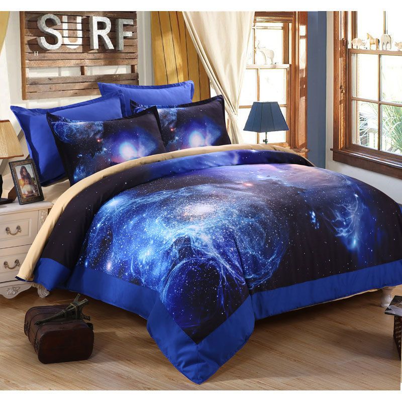 3d Universe Outer Space Printed Blue Galaxy Bedding Set Quilt Bed 3d Universe Outer Space Printed Blue Galaxy Bedding Set Quilt Bed Sheets Pillowcases Luxury Sets Modern Damask From Liuliu811