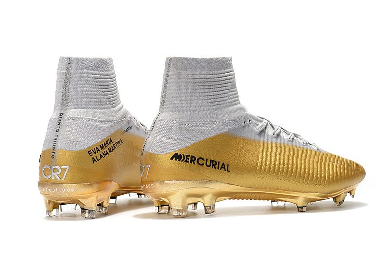 2019 Football Boots 100 Original White Gold Kids Soccer Shoes