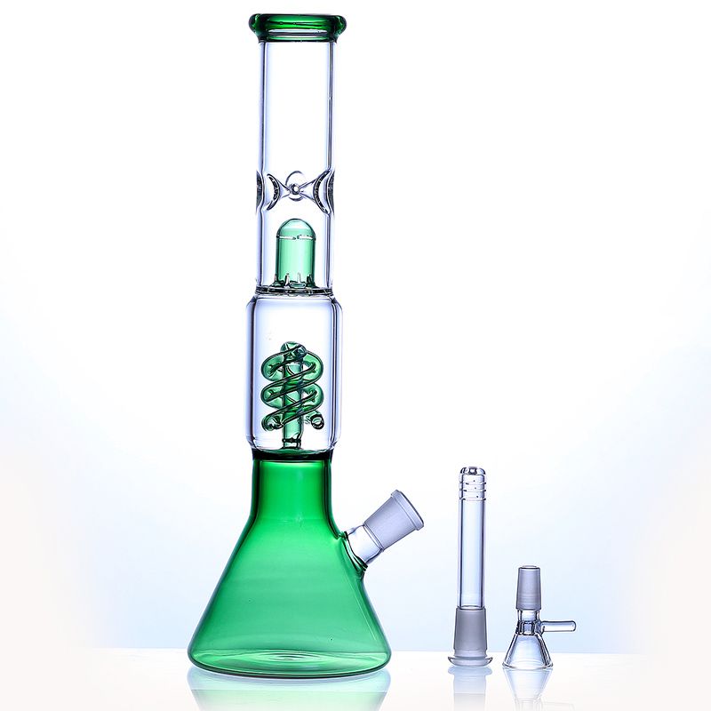 2020 Beaker Glass Bong With Grace Design Straight Tube Beaded Qround