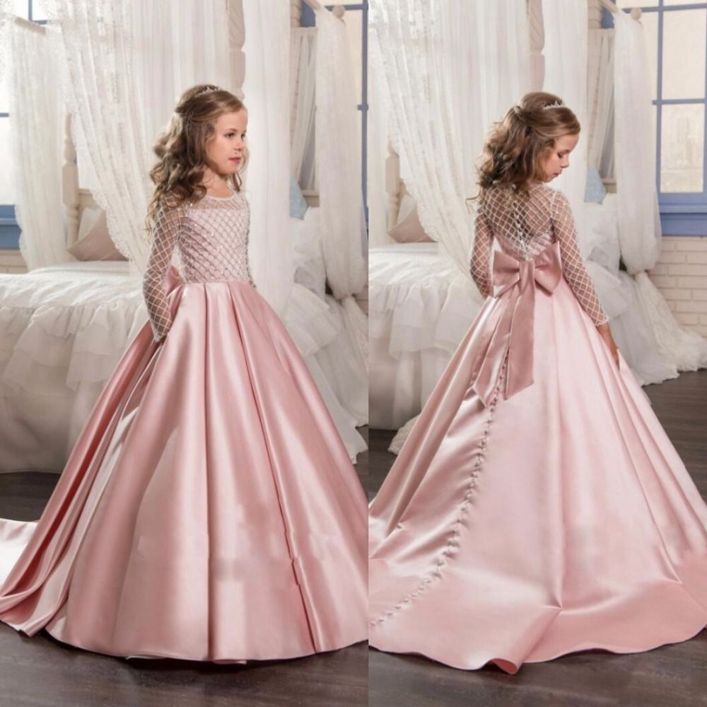 satin frocks for kids