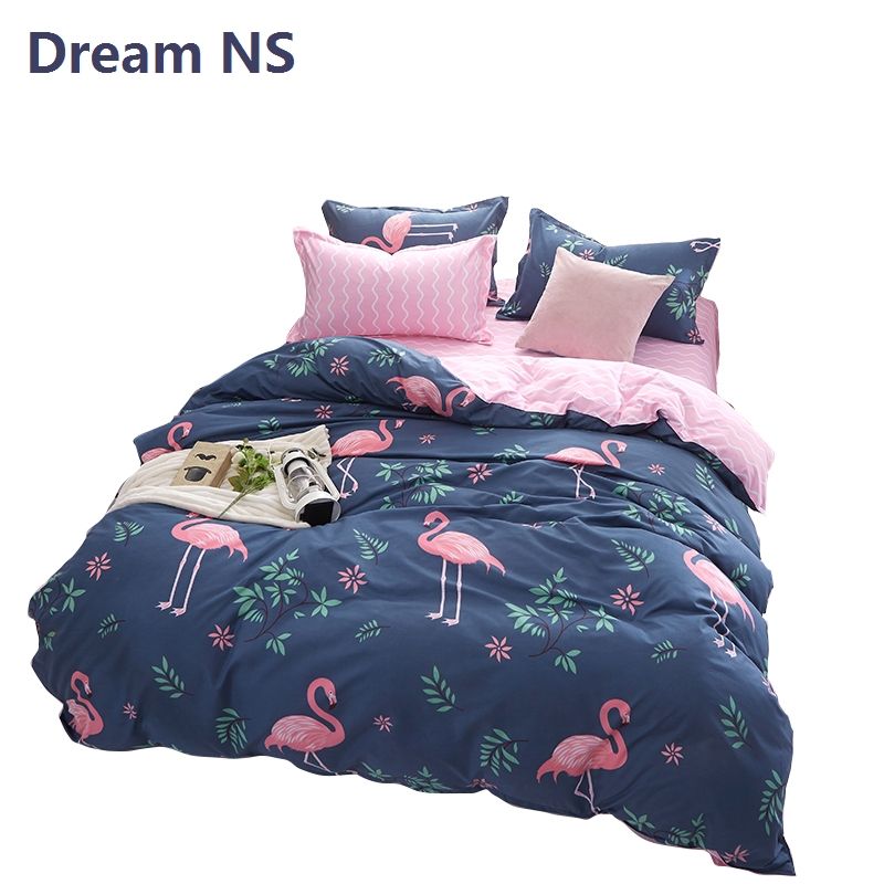 Ahsnme Flamingo Duvet Cover Set Bird Bedding Sets King Queen Size Ahsnme Flamingo Duvet Cover Set Bird Bedding Sets King Queen Size Euro Parure De Lit E Soft Fabric Bedspreads Comforter White From