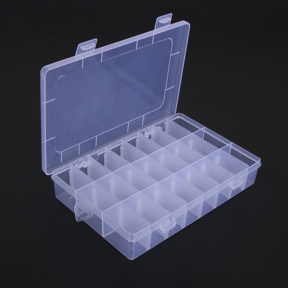 2018 24 Compartments Plastic Storage Box Transpa Display 2018 24 Compartments Plastic Storage Box Transpa Display Case Organizer Holder Container For Rhinestone Beads Earrings From Homegarden