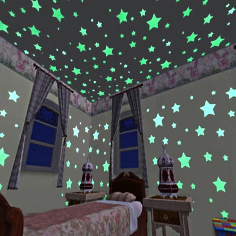 3d Stars Glow In The Dark Luminous On Wall Stickers For Kids Room 3d Stars Glow In The Dark Luminous On Wall Stickers For Kids Room Living Decal Home Decoration Poster Decals From Homeju