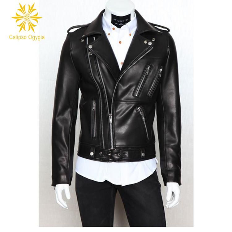 Classic New Arrivel Men S Black Ridge Real Leather Moto Jacket Motorcycle Retro Jackets L Coml75