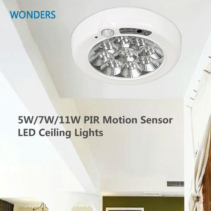 5w 7w 11w Pir Motion Sensor Led Ceiling Lights Surface Mounted 5w 7w 11w Pir Motion Sensor Led Ceiling Lights Surface Mounted Automatic Panel Light Detector Lamp Corridor Garage Aisle Activated Up