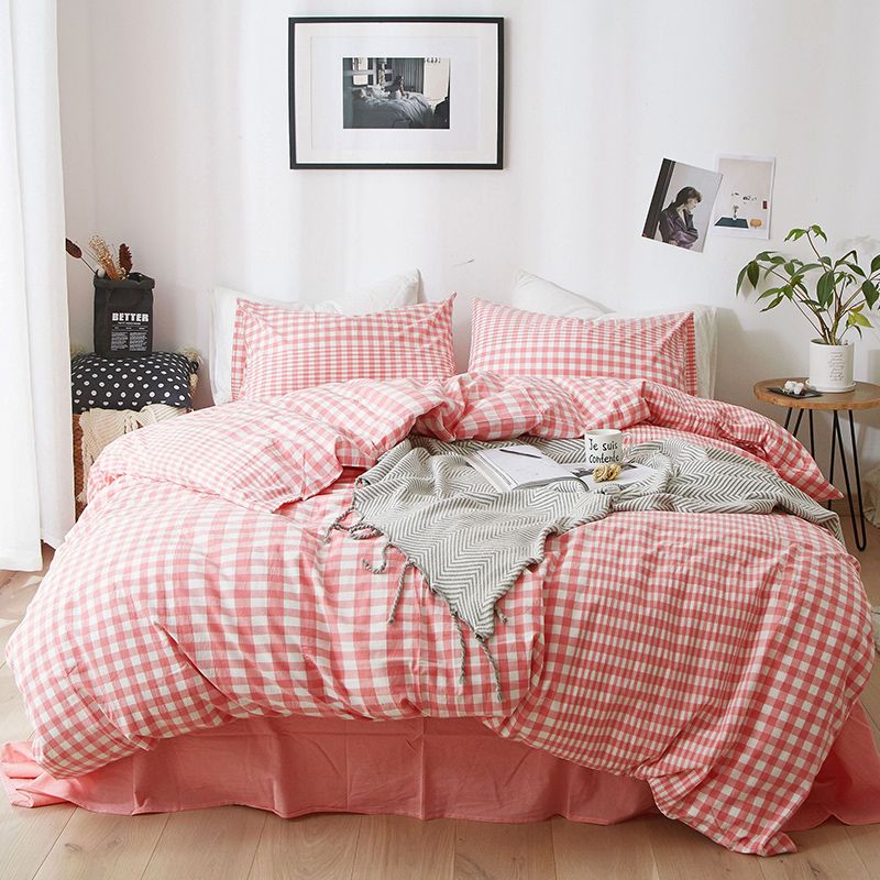 king size fitted bed sheet blue 3single queen king size bed linen with solid pink color fitted sheet 100 washed cotton blended plaid bedding set red and white duvet cover king size fitted bed sheet blue 3single queen king size bed linen with solid pink color fitted sheet 100 washed cotton blended plaid bedding set red and white duvet cover