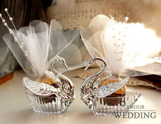 Wholesale Swan Wedding Favor Boxes Gift Creative Selfdom Bomboniere