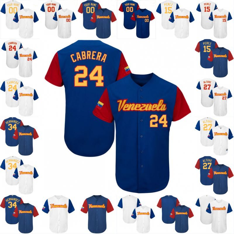 2019 2017 World Baseball Classic Mens Venezuela 15 Salvador Perez 24 Miguel Cabrera 27 Jose