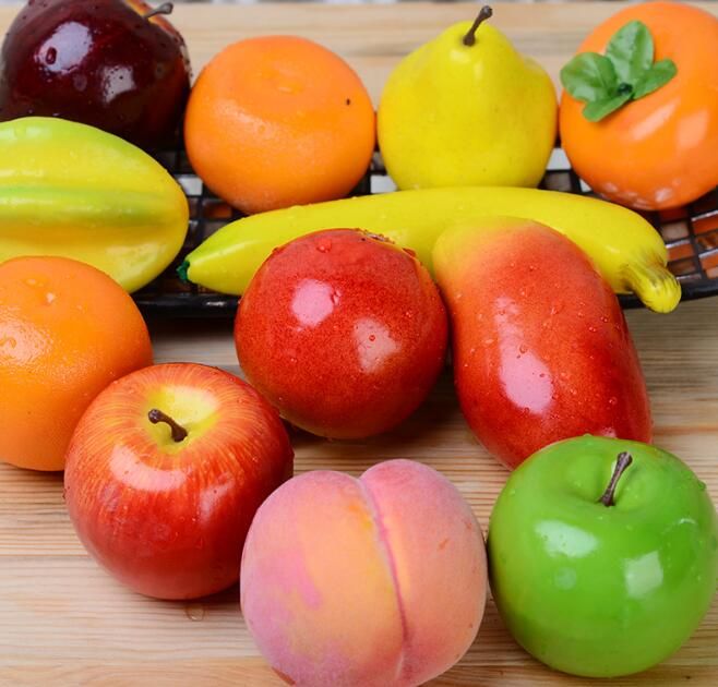 2020 Artificial Fruit Foam Fake Fruit Apple Leamon Peach Orange DIY Plastic Artificial Fruit For