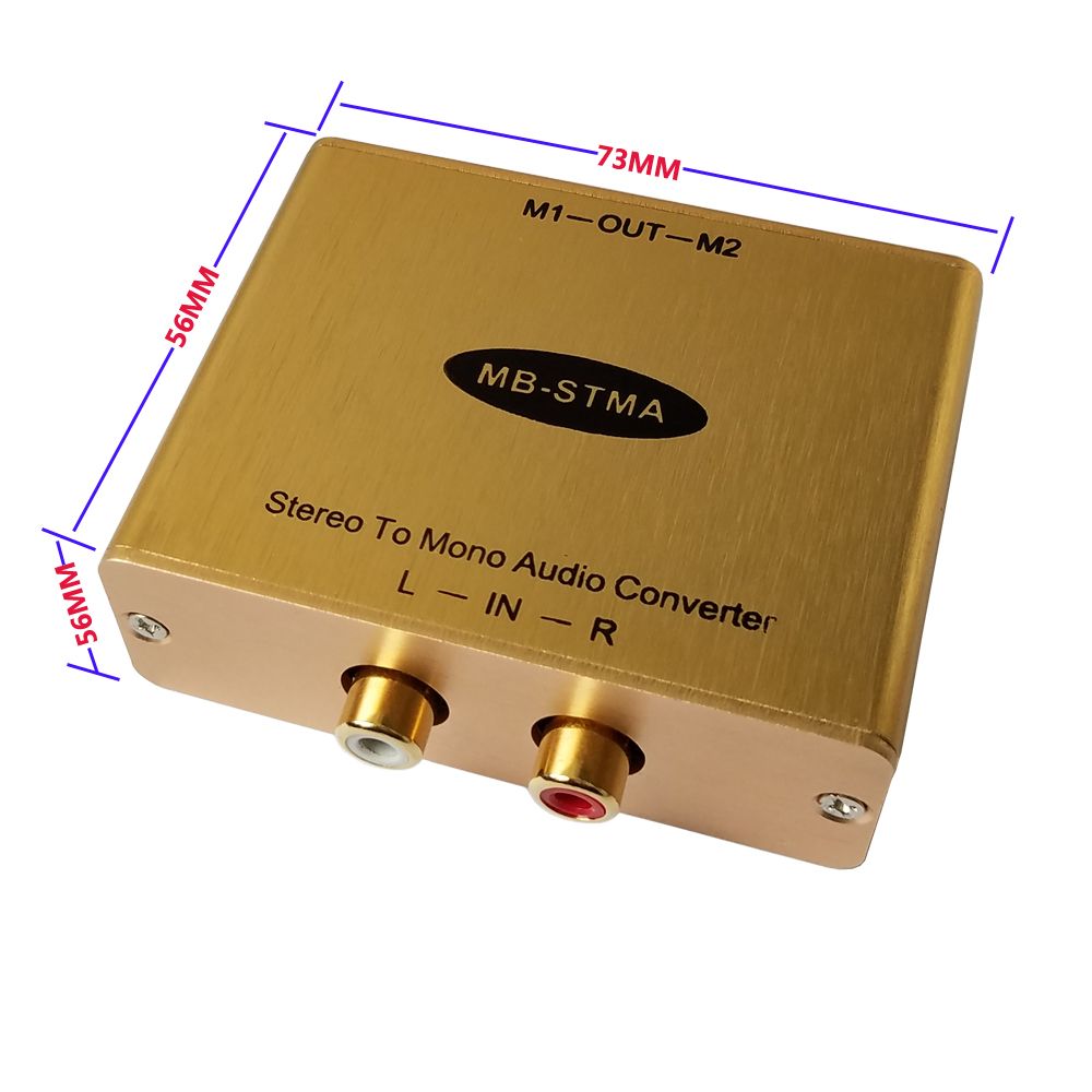compre convertidor de audio estereo a mono con salida de aislamiento adaptador estereo mono mezclador de audio hi fi con salida mono aislamiento 2