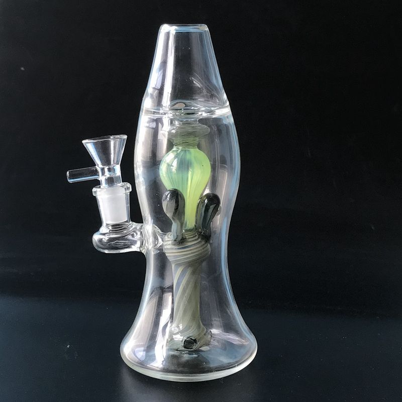 2021 DHL Free Lava Lamp Bong With 14mm Bowl Smooth Dab Oil Rig Rigs New
