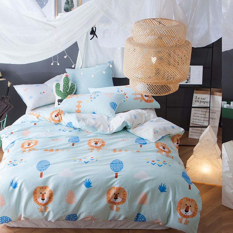 Svetanya Twin Full Queen Size Bedlinen 100 Cotton Kids S Svetanya Twin Full Queen Size Bedlinen 100 Cotton Kids S Bedding Sets Quilt Cover Set Character Lion Print Comforter Covers California King