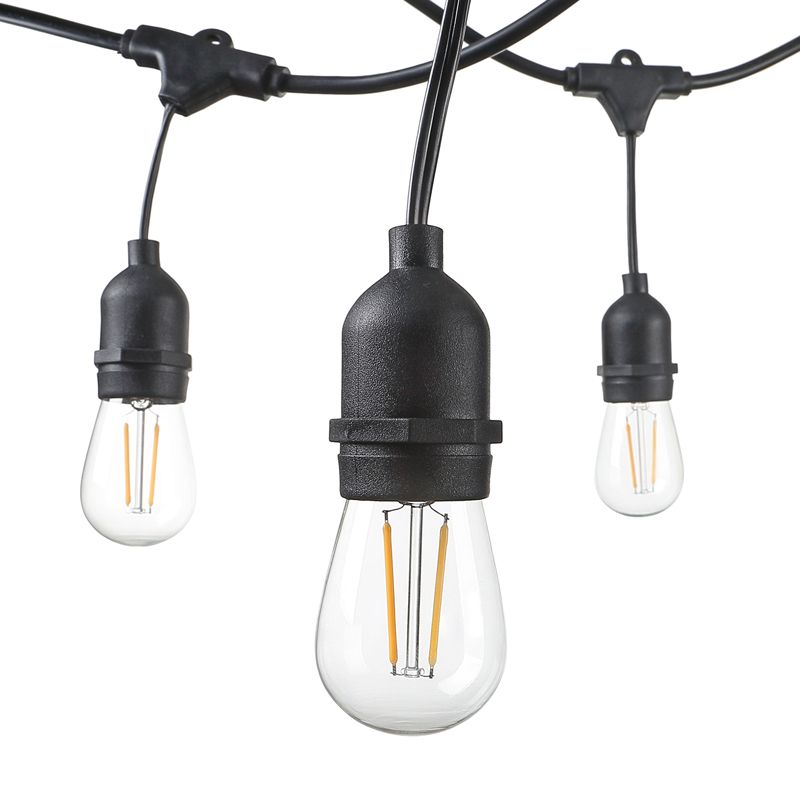 48 Ft Led Outdoor String Lights Ul Listed 15 Hanging Sockets Perfect 48 Ft Led Outdoor String Lights Ul Listed 15 Hanging Sockets Perfect Patio 2 Watt Dimmable Bulbs Easter